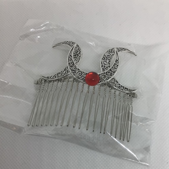 Wicca Triple Moon Goddess Hair Clip Accessory new - Picture 8 of 8
